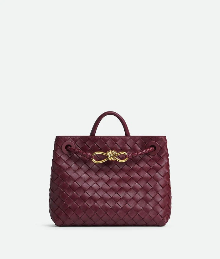 Woven Gold-Knot Tote Bag