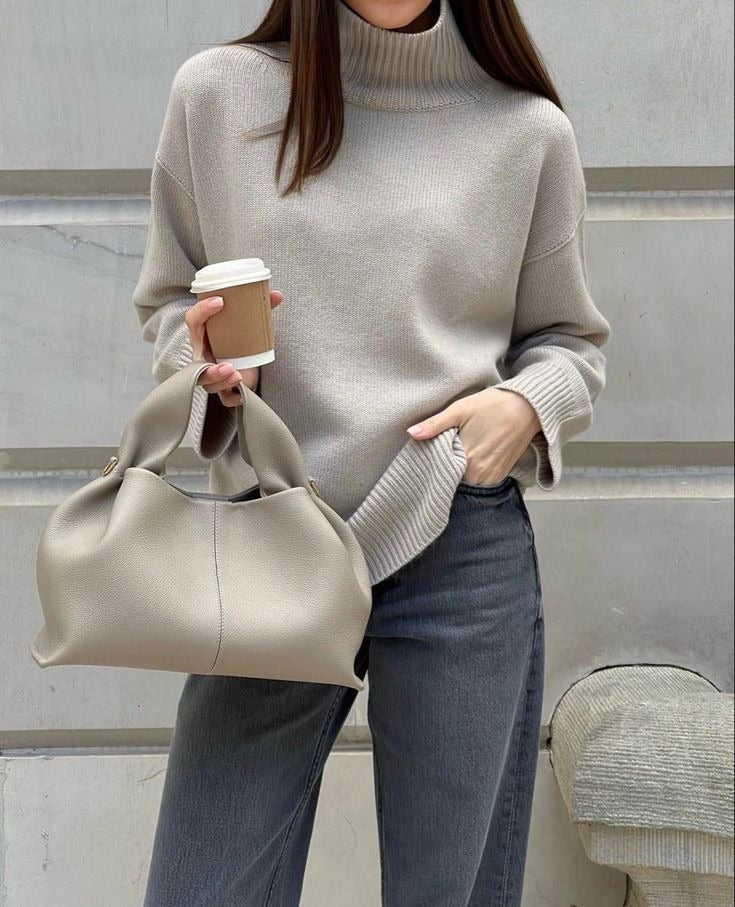 Folded Handle Tote Bag
