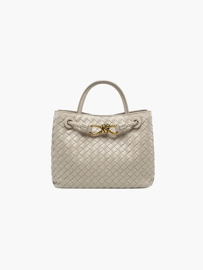 Woven Gold-Knot Tote Bag