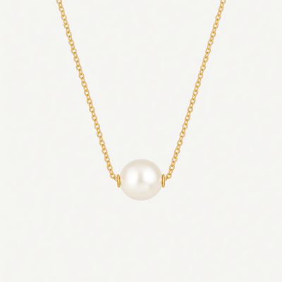 Yellow Pearl Pendant Necklace