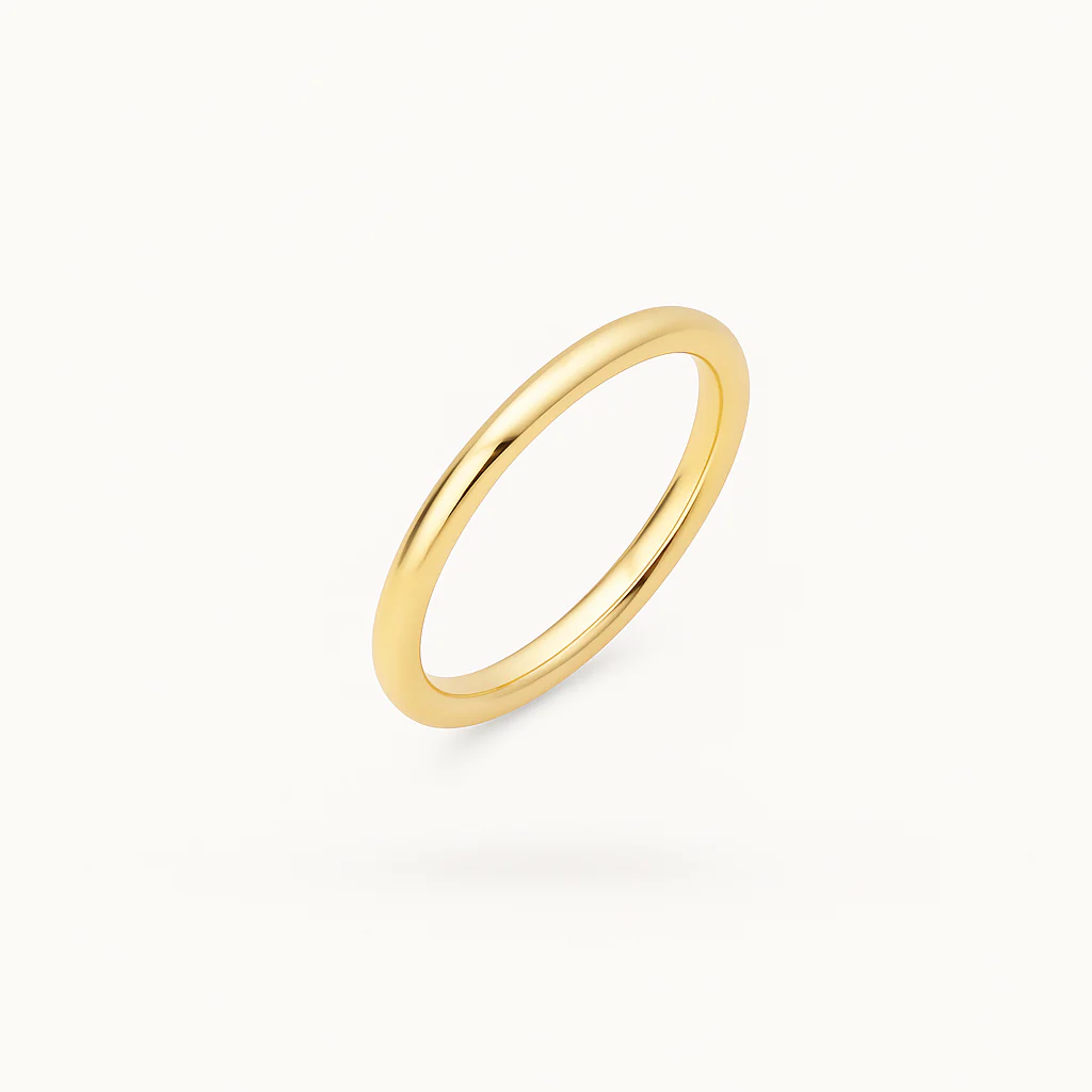 Yellow Gold Beaded Motif Ring