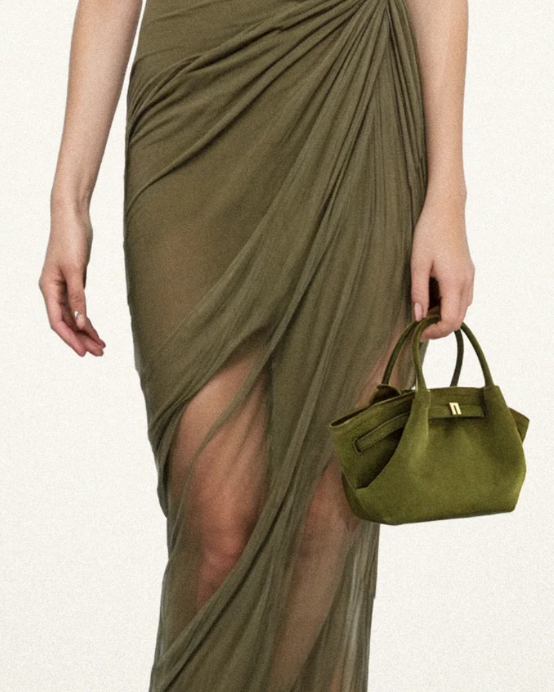 Tapered Flap Tote Bag