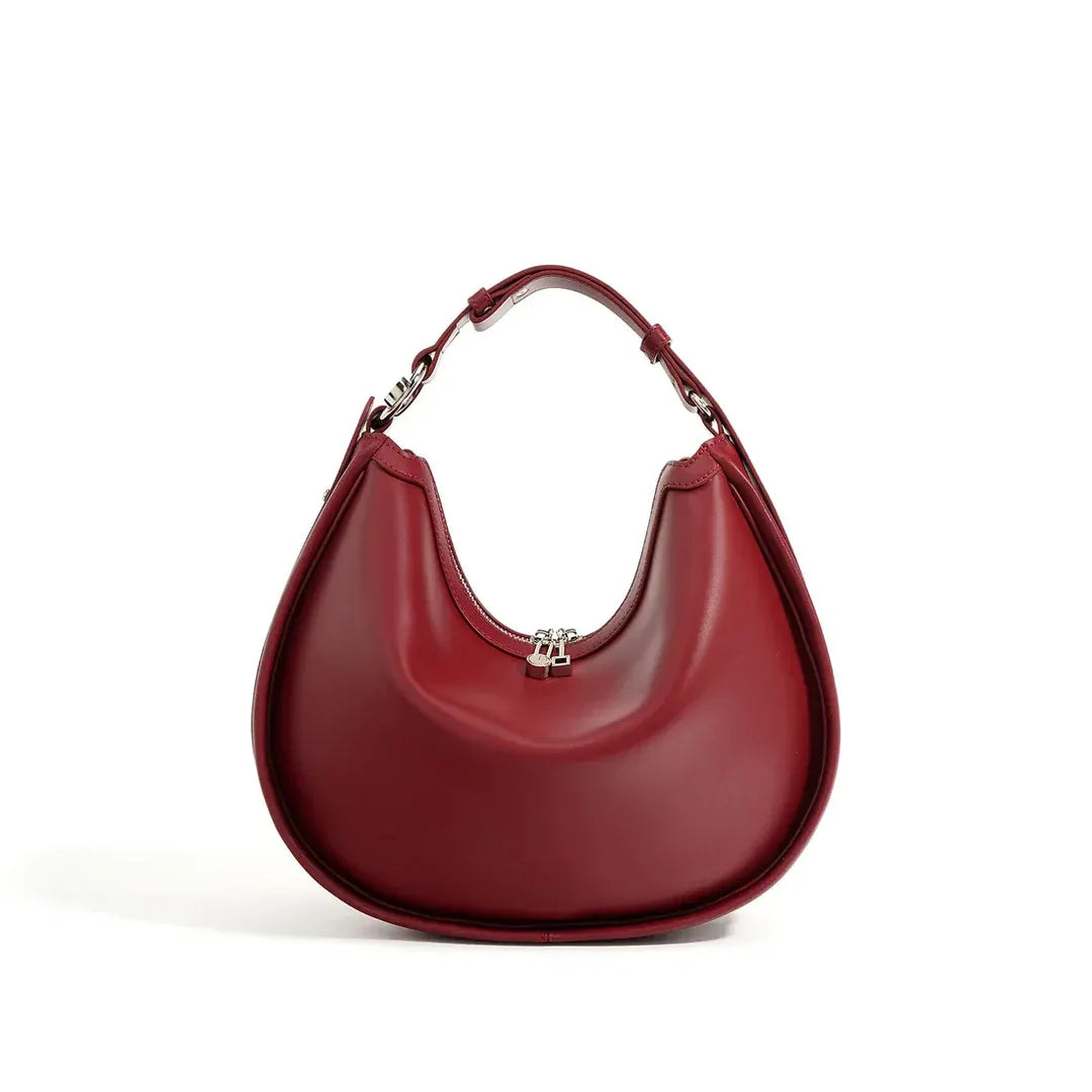 Curved Shoulder Bag with Adjustable Strap