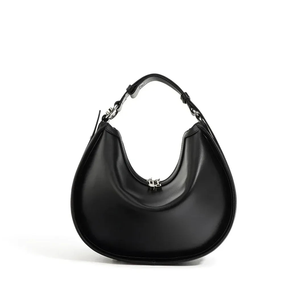 Curved Shoulder Bag with Adjustable Strap