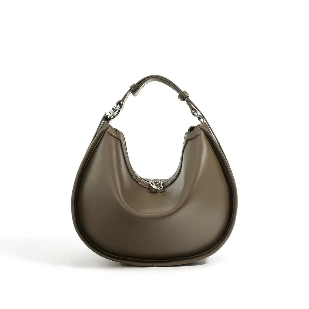 Curved Shoulder Bag with Adjustable Strap