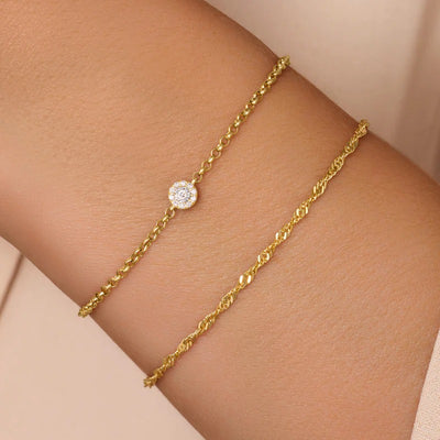 Zirconia Chain Bracelet