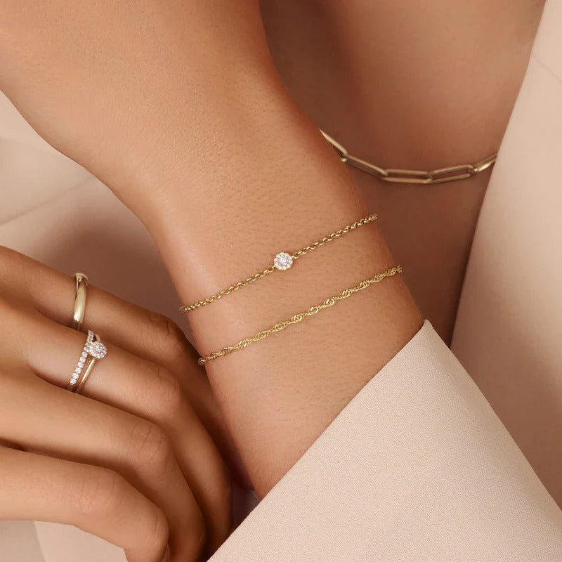 Zirconia Chain Bracelet
