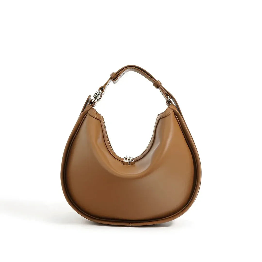 Curved Shoulder Bag with Adjustable Strap
