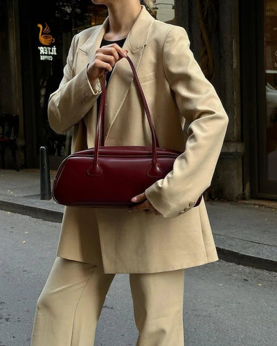 Long Handle Zip-Top Shoulder Bag